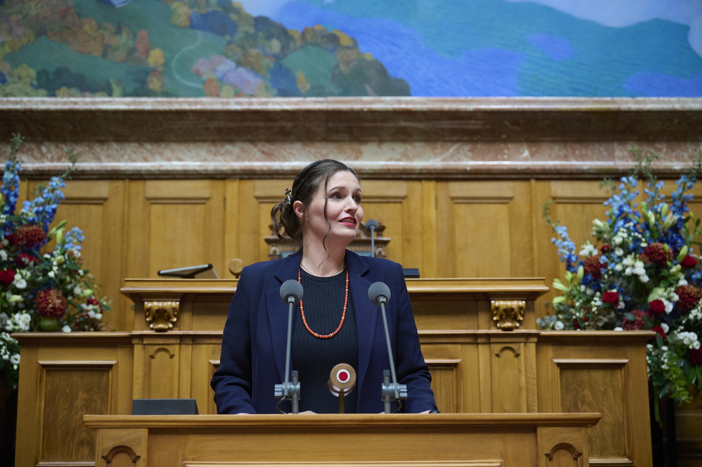 Saskia Stucki prononce son discours (Copyright: Franca Pedrazzetti)